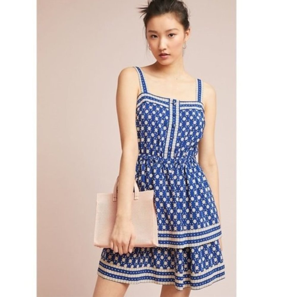Anthropologie Maeve Oberlin Tiered Dress